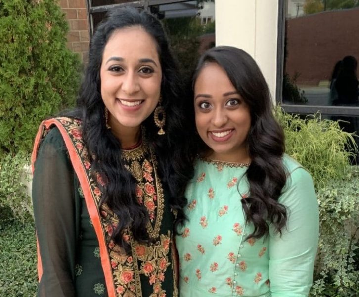 two girls at Diwali