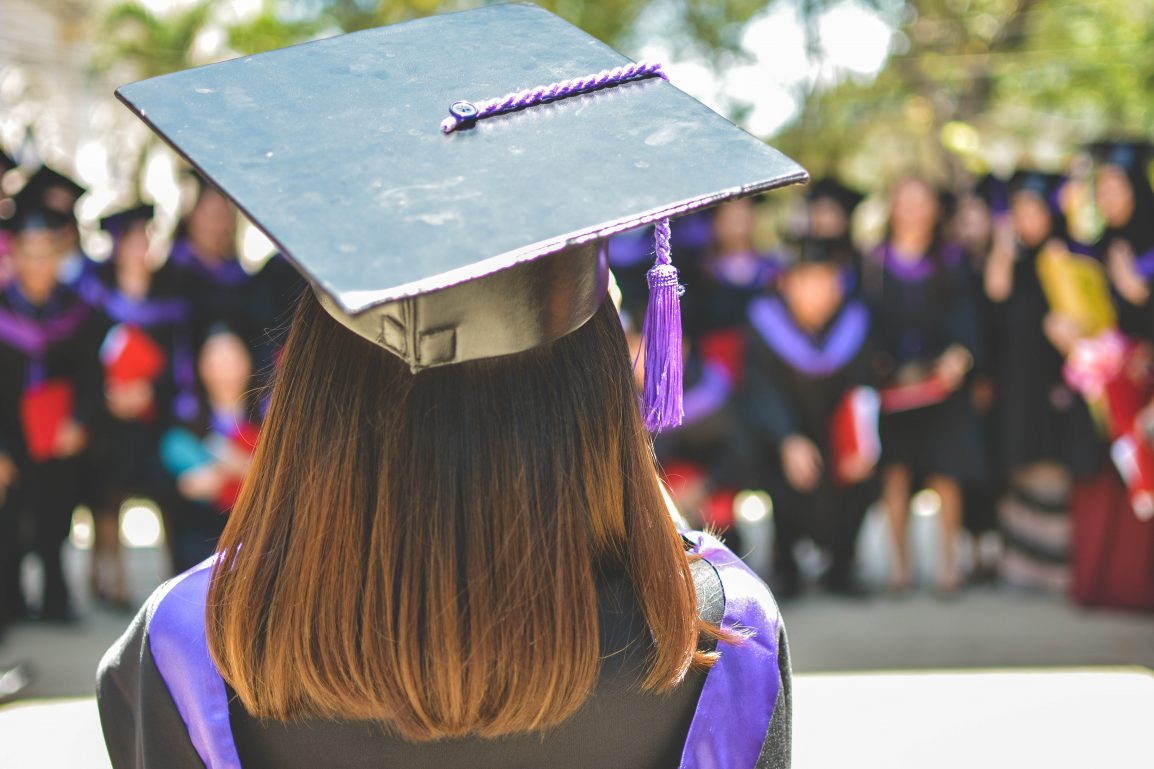 girl with cap and gown