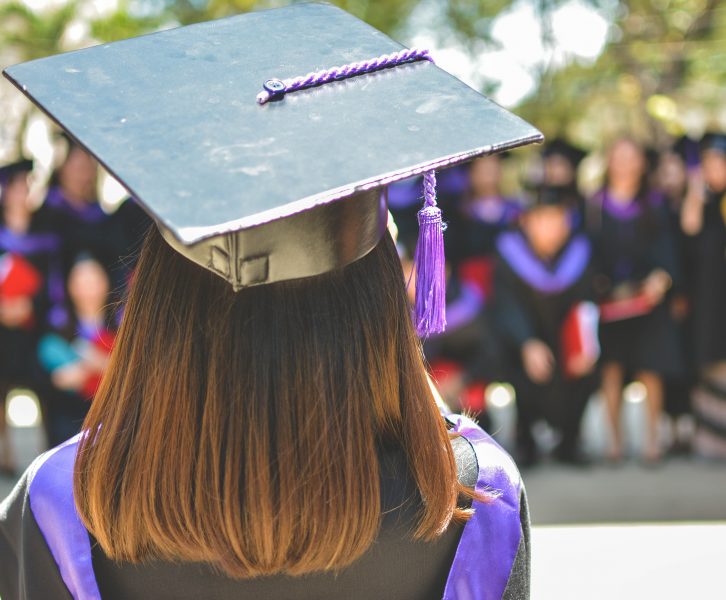 girl with cap and gown