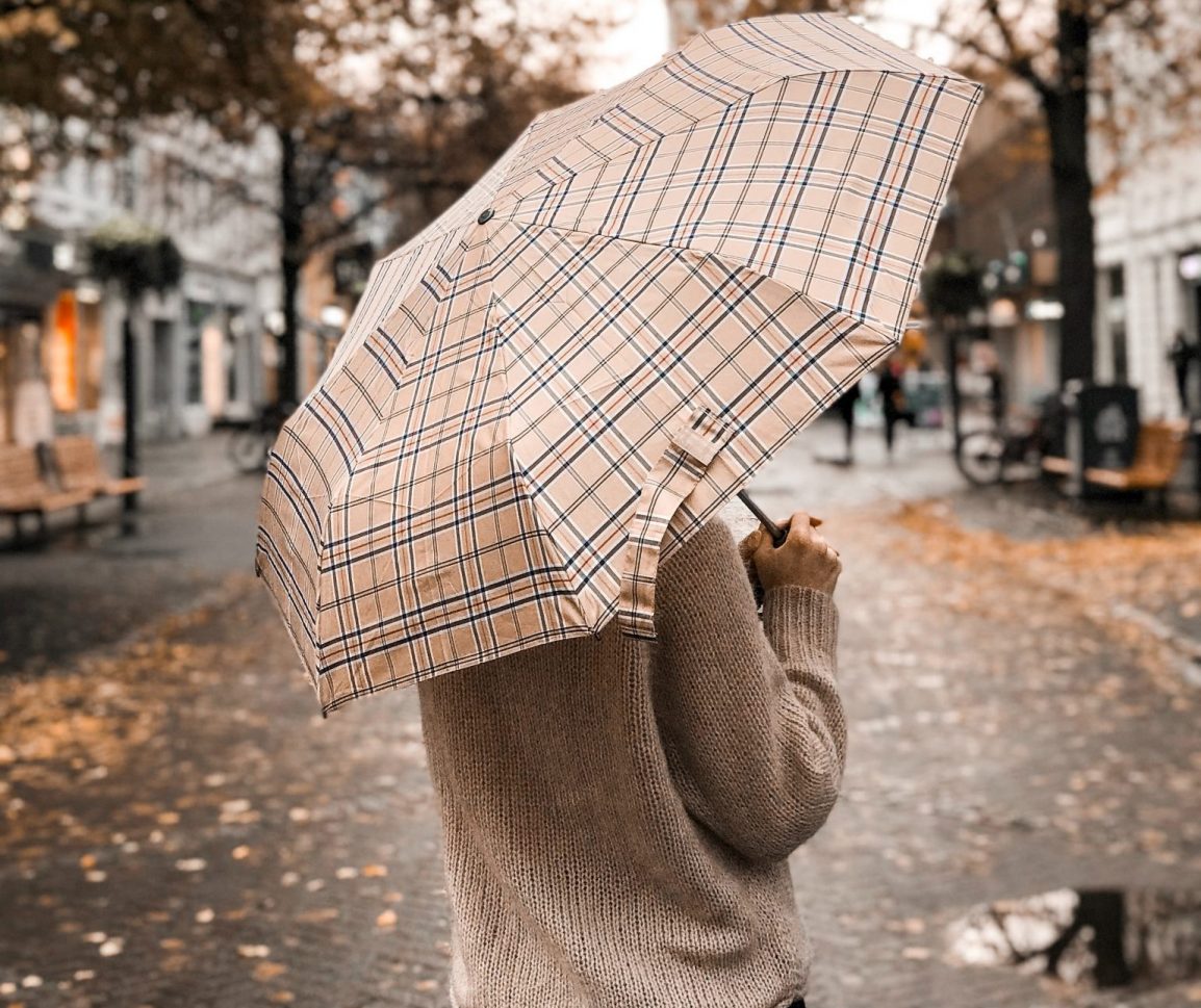 in a sweater in the weather