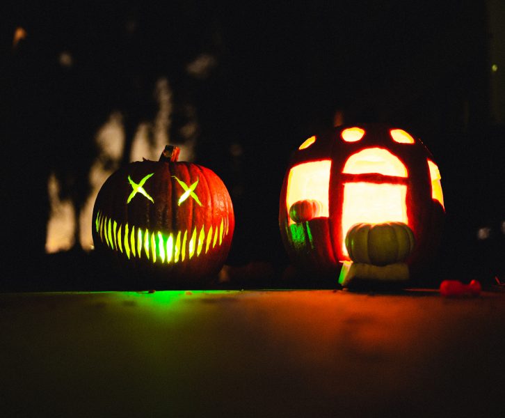 pumpkins and jackolanterns