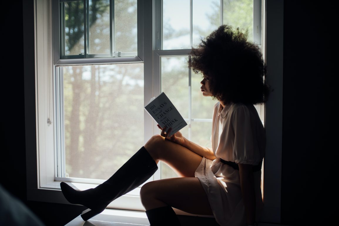 girl reading book