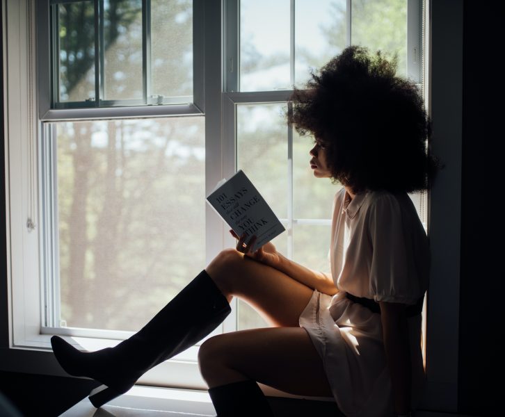 girl reading book