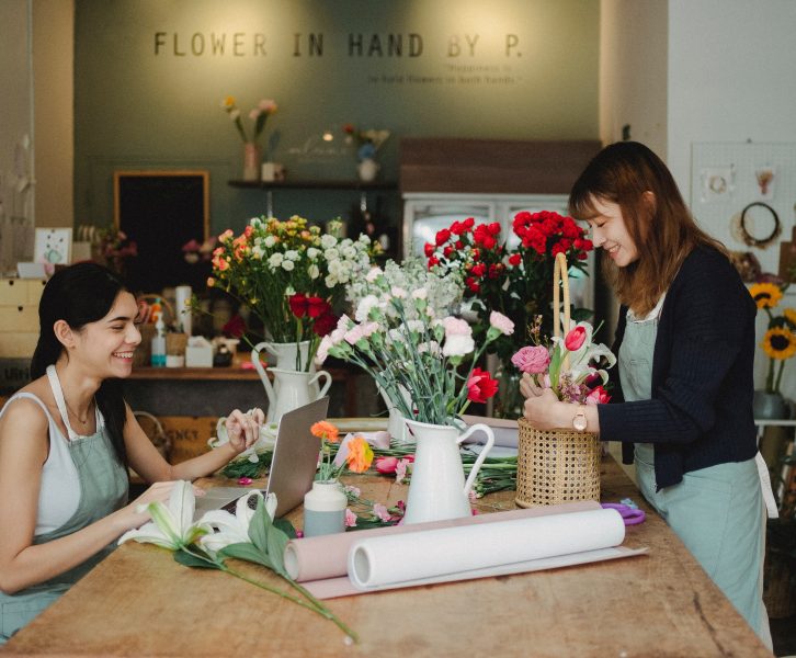 women with flowers