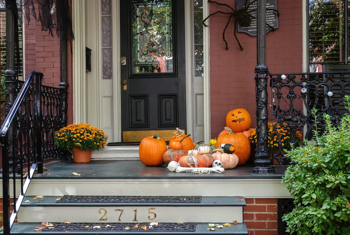 a house for trick-or-treaters to visit