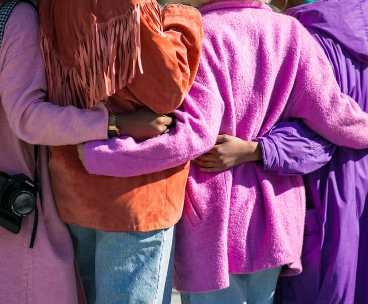 Four girls hugging