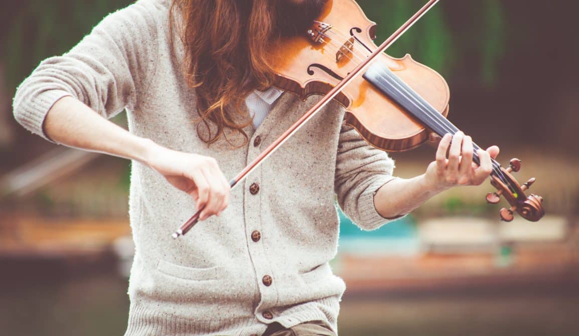 Girl playing violin