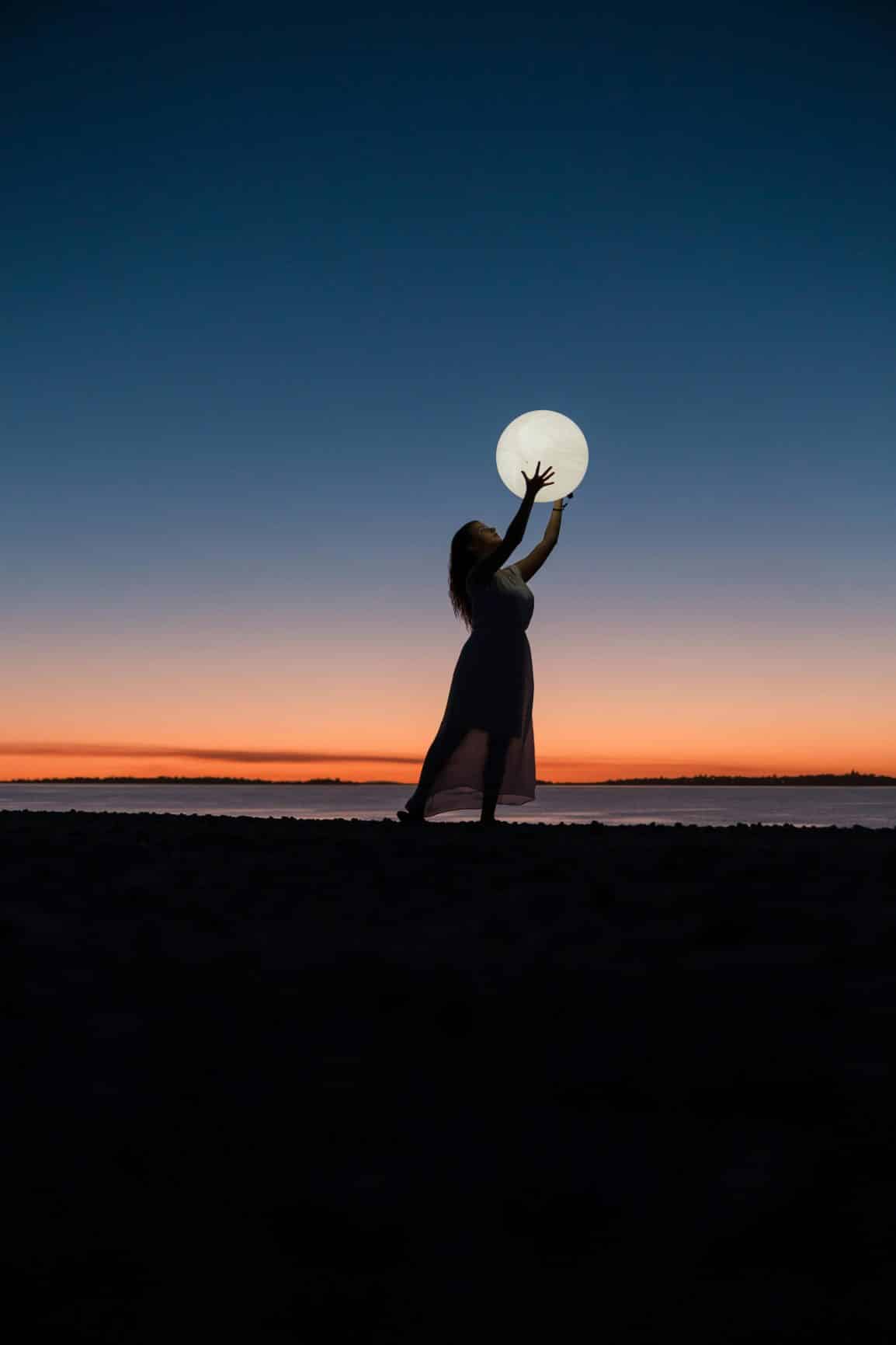 Girl and the moon