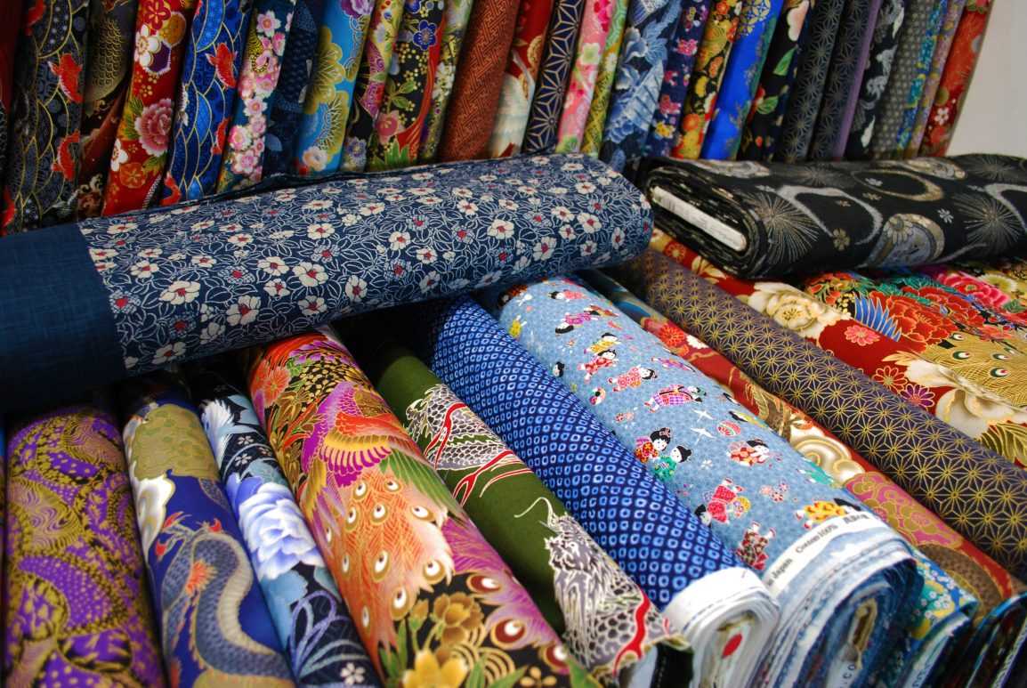 rolls of fabric