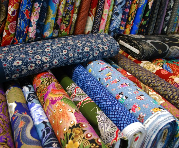 rolls of fabric