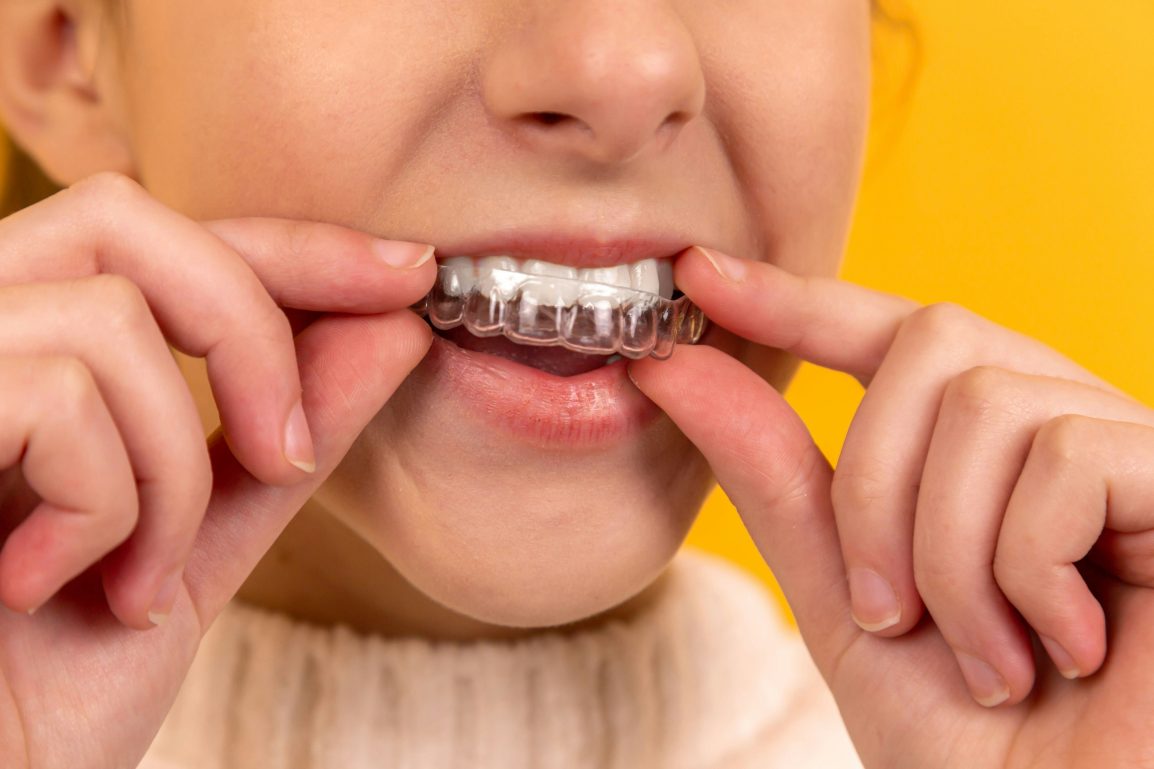 girl with invisalign